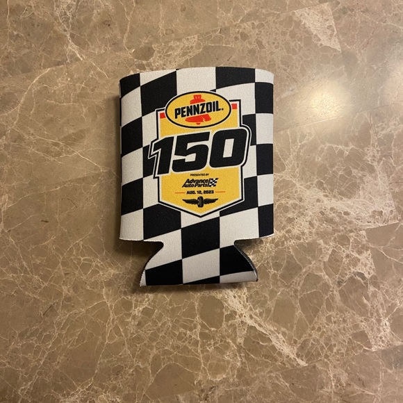 Pennzoil checkered flag coozie - Picture 1 of 2
